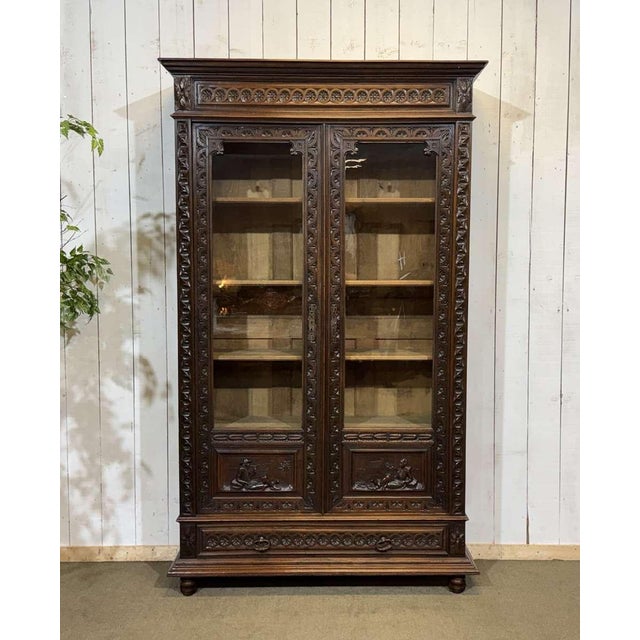 20th Century Breton Chestnut Bookcase For Sale - Image 10 of 18