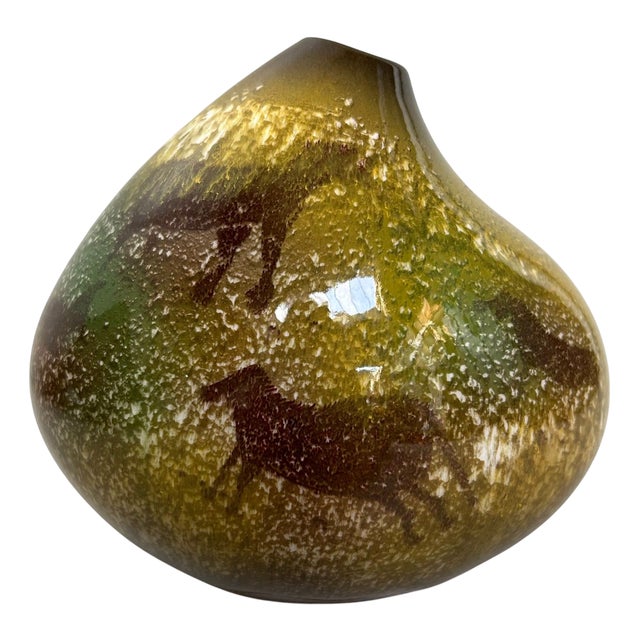 eyei Majolica Lascaux Vase, Japan, 1970s For Sale