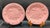Bring the beauty of Portuguese majolica to your table with this charming **set of two vintage Bordallo Pinheiro Pink...