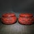 Art Deco Pair of Vintage Cinnabar Carved Lacquer Landscape Jars For Sale - Image 3 of 6