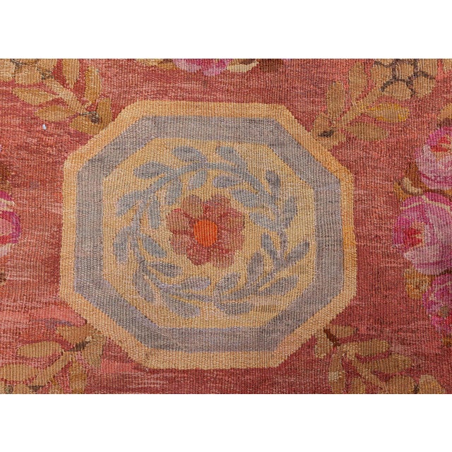 Early 19th Century Aubusson Brown Handmade Wool Rug For Sale - Image 4 of 9