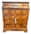 Early 20th Century Biedermeier Style Figured Walnut Marble-Lined Tall Chest For Sale