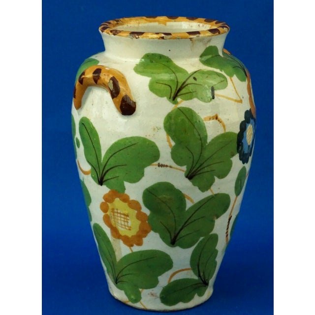 Cream Ceramic Pharmacy Jar attributed to Ulisse Cantagalli, Italy, 19th Century For Sale - Image 8 of 18