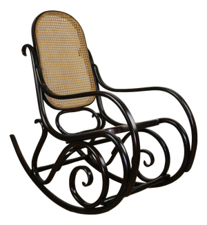 Brown Rocking Chair on Runners, 1970s