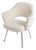1980s Plush Creamy White Executive Chair Attributed to Saarinen for Knoll For Sale