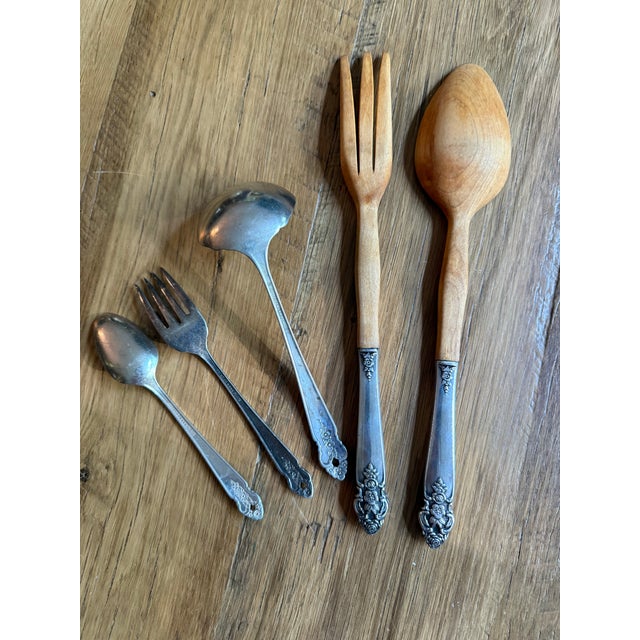 1950s Silver-Plate Serving Utensils Oneida Prestige Distinction 1951 Set of 5 For Sale - Image 12 of 12