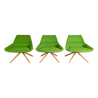 Green Desk Chairs by Christophe Pillet Dunas for Inclass, Set of 3 For Sale