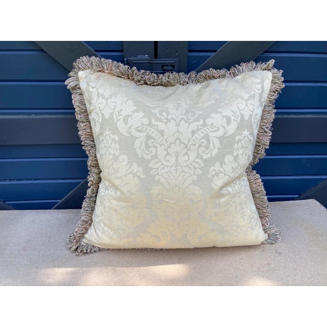 French Country Art Nouveau Textile Pillow For Sale - Image 3 of 5