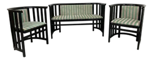 Fledermaus Seating Group attributed to Josef Hoffmann for Wittmann Wien, 1950s, Set of 3