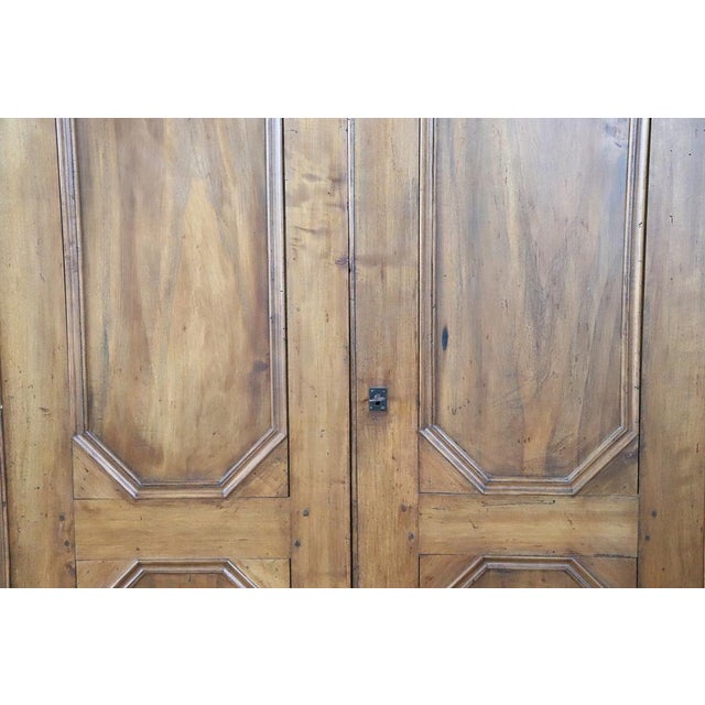 Antique Poplar Wood Wardrobe For Sale - Image 11 of 13