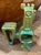 Zsolnay 1960s Judith Nador for Zsolnay Green Eosin Glazed Rooster Statue For Sale - Image 4 of 9