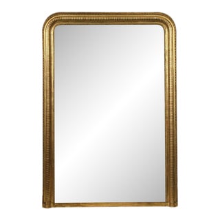 19th Century French Louis Philippe Giltwood Mirror For Sale