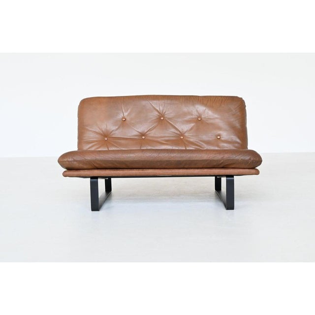Iconic c683 two-seater sofa designed by kho liang ie for artifort, the netherlands in 1968. A quintessential piece of...