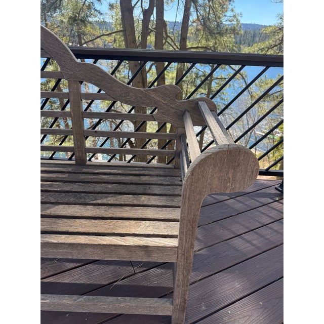 Vintage Teak Garden Bench For Sale - Image 17 of 17