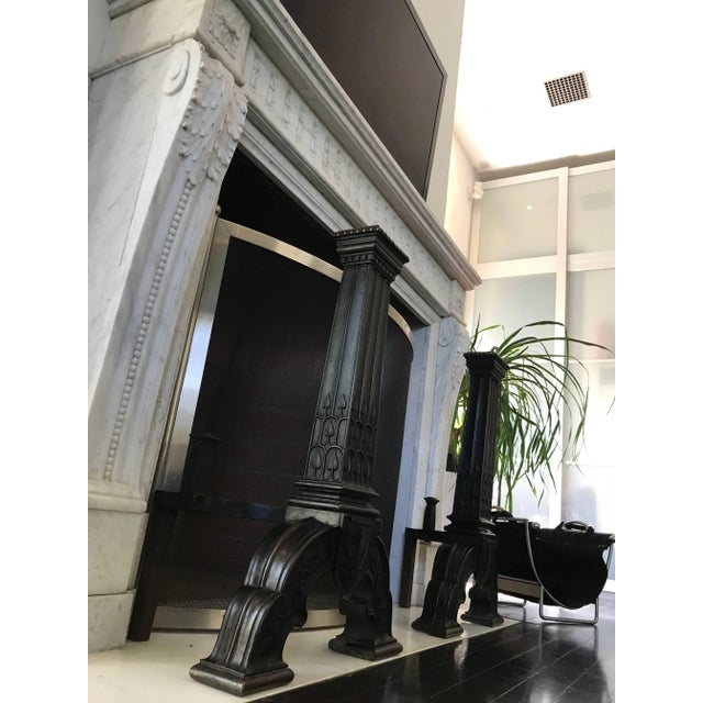 Bronze Andirons, Arts & Crafts For Sale - Image 4 of 6