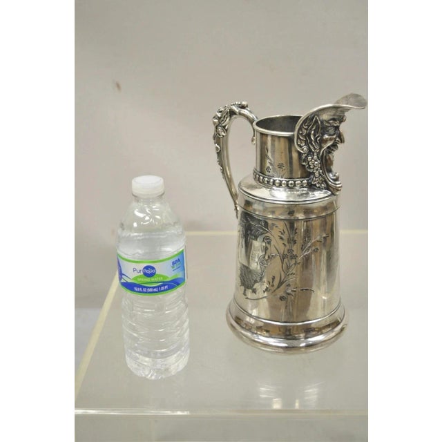 Antique James W. Tufts Renaissance "Bacchus" Silver Plated Water Wine Pitcher For Sale - Image 10 of 10