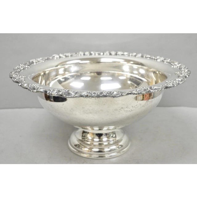 Victorian Vintage Sheridan Victorian Silver Plated Punch Bowl Set W/ 12 Cups and Tray For Sale - Image 3 of 18