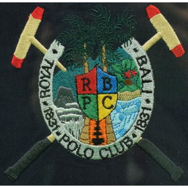 Royal Bali Polo Club 1831 Framed W/ Embroidered X'd Mallets Crest For Sale - Image 4 of 5