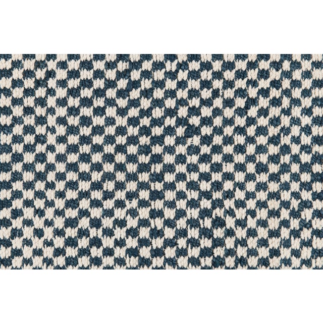 Part & Parcel Goods Textured Check Rug, 15'x20', Sapphire and Eggshell For Sale - Image 4 of 5