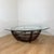 1990s Sculptural Coffee Table with Concentric Rings in Glass and Wood, 1985 For Sale - Image 5 of 14