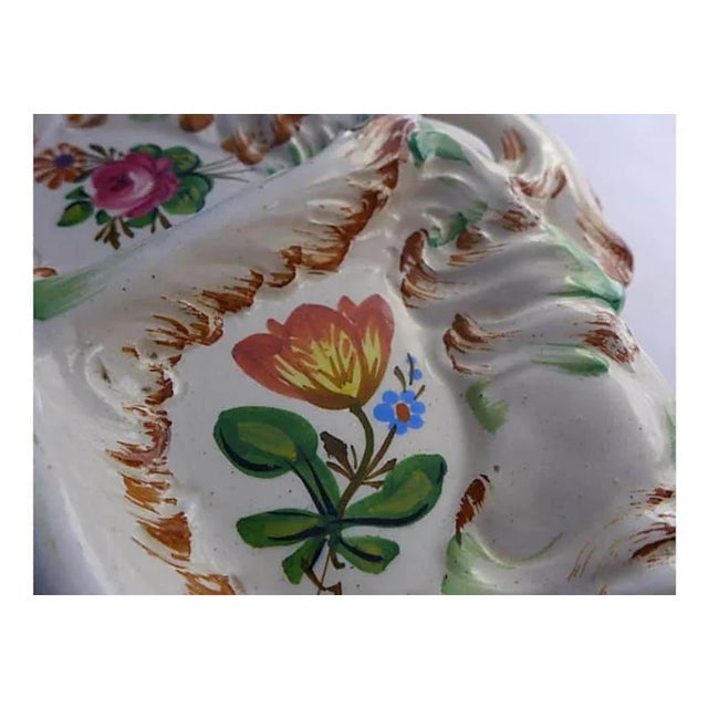 French Country Vintage Italian Ceramic Divided Serving Plate For Sale - Image 3 of 7