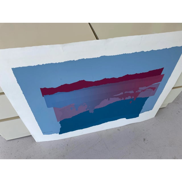 Postmodern 1980’s “Palette Four” Abstract Serigraph by Frank Rowland For Sale - Image 3 of 8