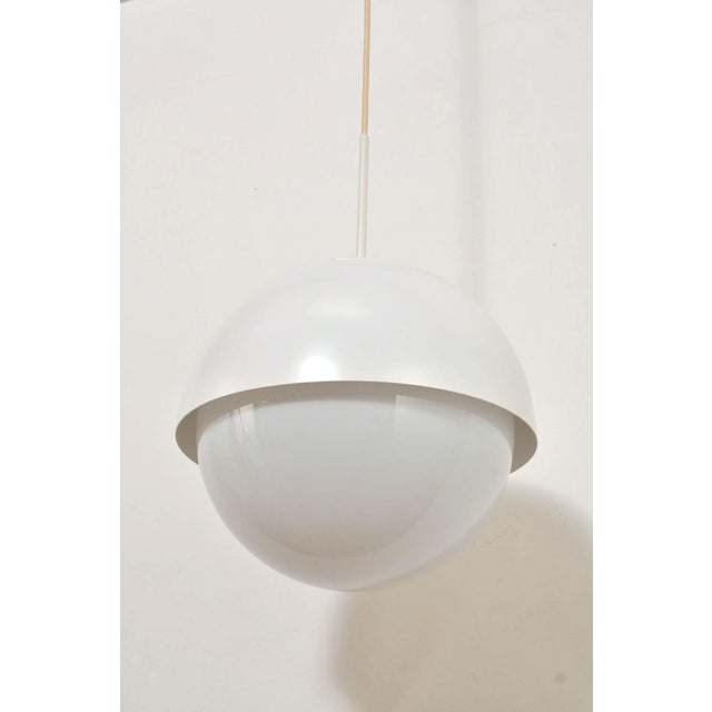 White Vintage Space Age Lamp from Glashütte Limburg, 1970s For Sale - Image 8 of 13