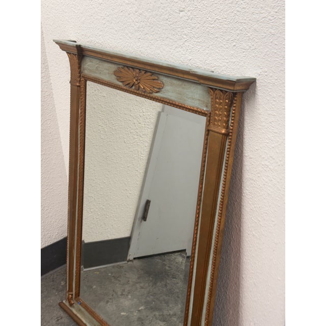 Neoclassical Neoclassical Style Giltwood Painted Wall Mirror, Vintage For Sale - Image 3 of 12