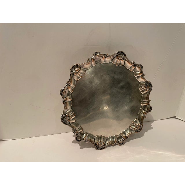 Silver English Sheffield Silver Plated Barware/Serving Tray For Sale - Image 8 of 10