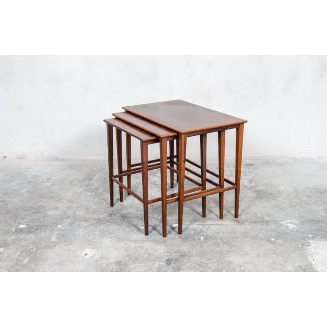 1960s Danish Rosewood Nesting Tables, 1960s, Set of 3 For Sale - Image 5 of 9