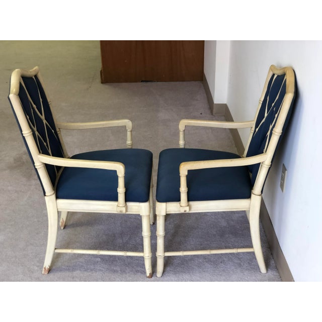 Wood Thomasville Allegro Chippendale Style Arm Chairs - Set of 8 For Sale - Image 7 of 11