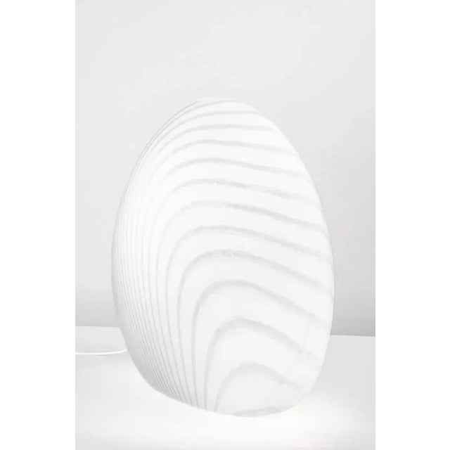 Large Glass Table Lamp with Zebra Pattern from Peill & Putzler, Germany, 1970s For Sale - Image 10 of 11