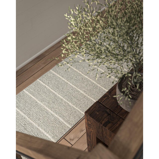 Contemporary Momeni Twine Grey Hand Woven 2'6" X 8' Runner For Sale - Image 3 of 11