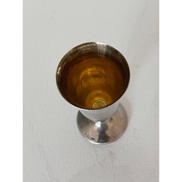 911 silver with gold wash small kiddish cup.