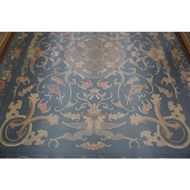 Early 19th Century Early 19th Century Chinese Silk Embroidery ( 3' x 3'7" - 91 x 110 ) For Sale - Image 5 of 8