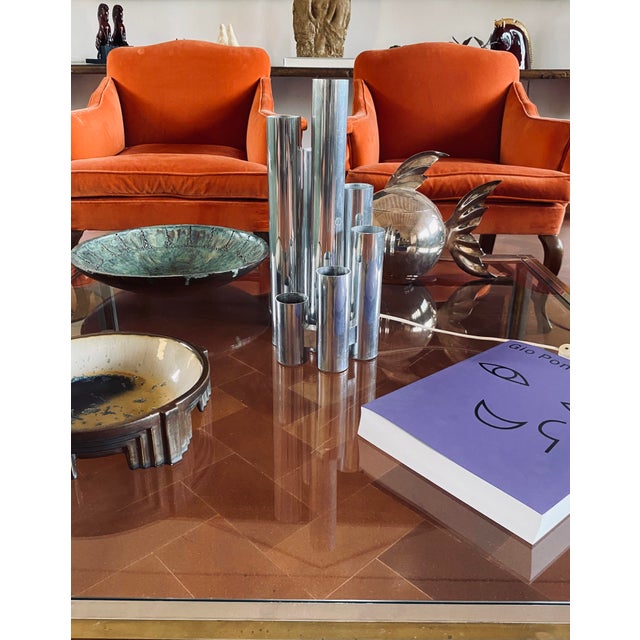 Hollywood Regency Metal Table Lamp from Sciolari, 1970s For Sale - Image 6 of 17