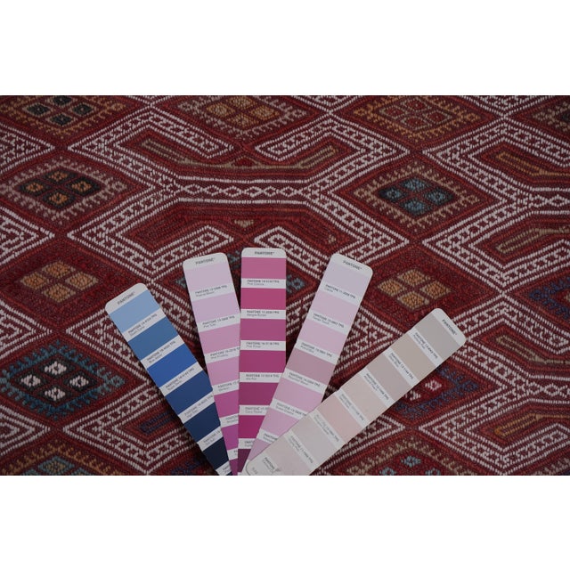 Vintage Turkish Jajim Kilim Rug 5'9'' X 8'2'' For Sale - Image 11 of 11