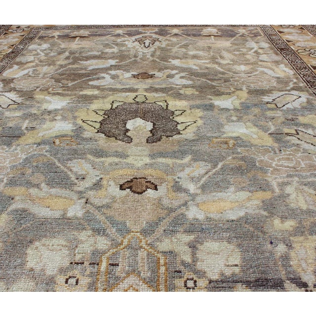Antique Persian Bakhtiari Rug With Soft Earth-Toned Floral and Botanical Motifs For Sale In Atlanta - Image 6 of 13
