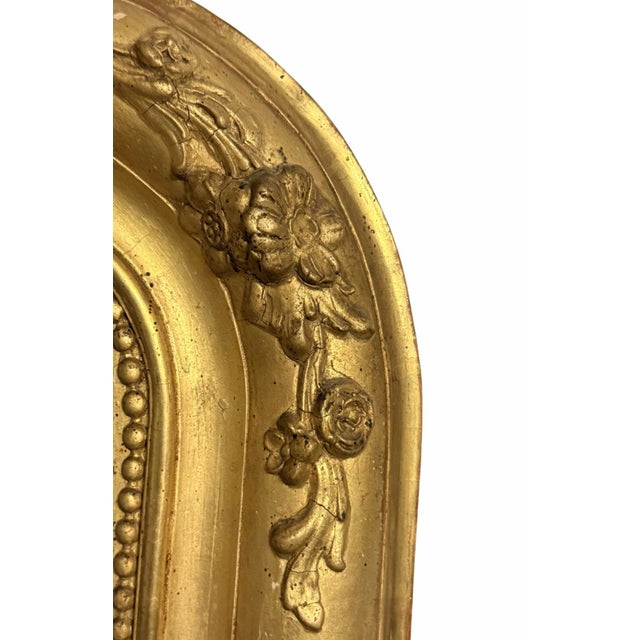 19th Century French Gilt Mirror, Circa 1840 – 72” H For Sale - Image 4 of 11