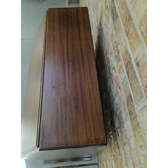 Mid 20th Century Vintage Chippendale-Style Mahogany Slant Front Secretary Desk With Claw Feet and Hidden Compartments For Sale - Image 5 of 15