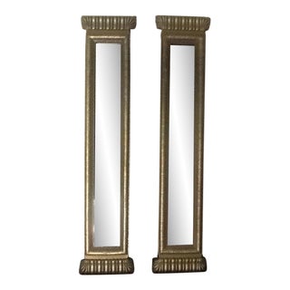 Vintage Regal 30" Long Slim Wall Mirrors - a Pair For Sale