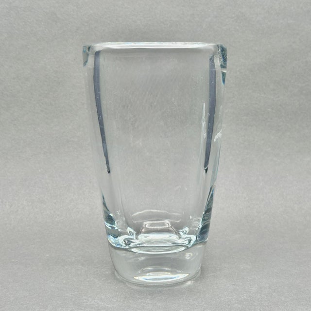 1940s Vintage Orrefors Crystal Vase Etched Girl Playing Violin Sven Palmqvist 1941 For Sale - Image 5 of 10