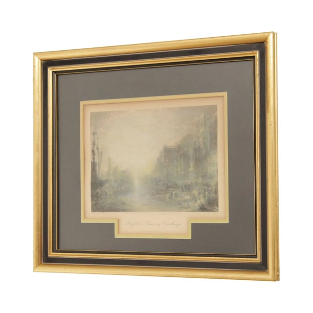 19th C. English 'Regulus Leaving Carthage' After J. M. W. Turner Hand-Colored Engraving For Sale - Image 13 of 13