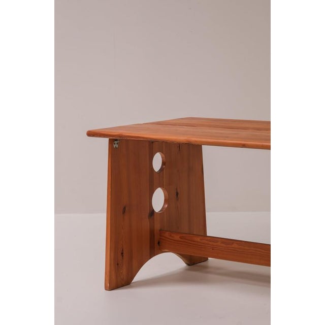 Pine Dining Set from Dyrlund, Denmark, 1970s, Set of 3 For Sale - Image 3 of 11