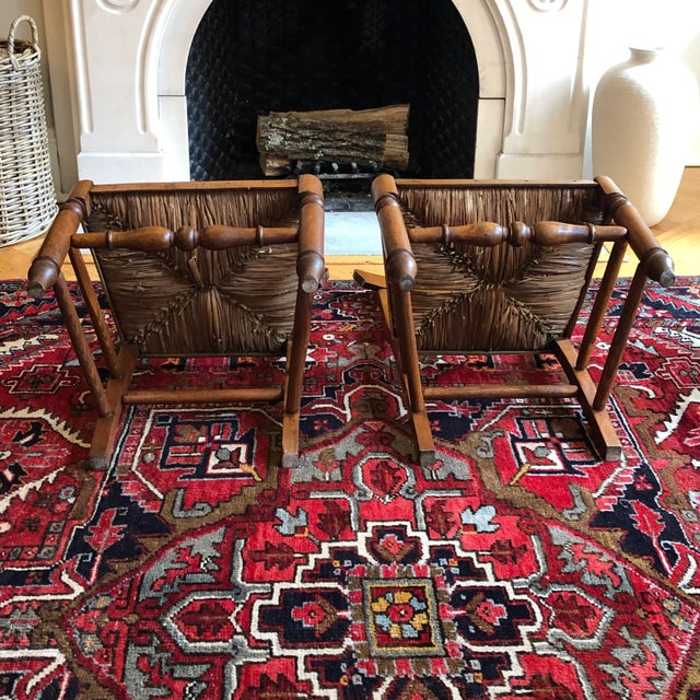 Antique English-Style Bar Back Chairs — a Pair For Sale - Image 4 of 13