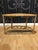 1970s Mid Century Bamboo, Rattan, Flower Demi Lune Foyer Table For Sale - Image 4 of 6