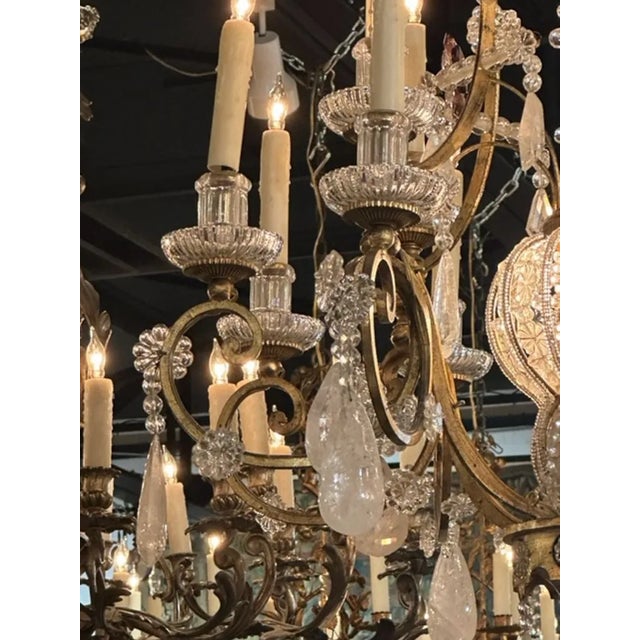 1910s French Maison Bagues Rock Crystal Chandelier For Sale - Image 5 of 10
