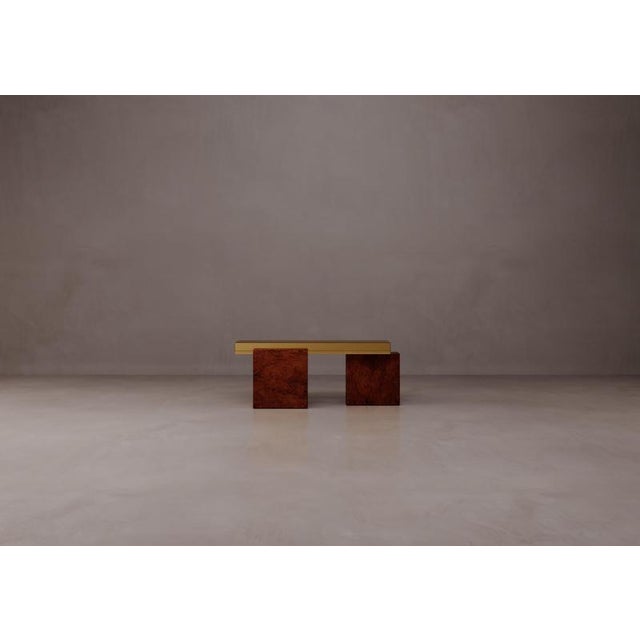 Multilayer Wood Portante Console Table by Dainelli Studio Atelier Dimensions: W 190 x D 55 x H 65 cm Materials: Multi-...