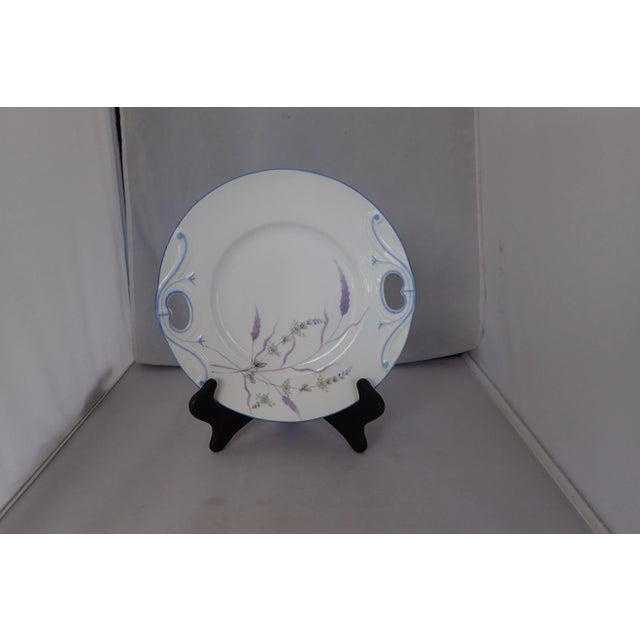 Vintage ,beautiful hand painted fine porcelain with soft colors floral decorative plate, no makers mark in excellent...