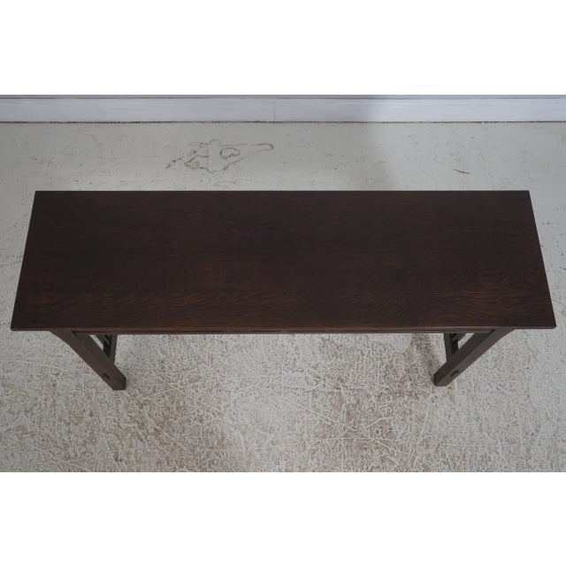 Stickley Mission Oak 2 Drawer Sofa Console Table For Sale - Image 13 of 18